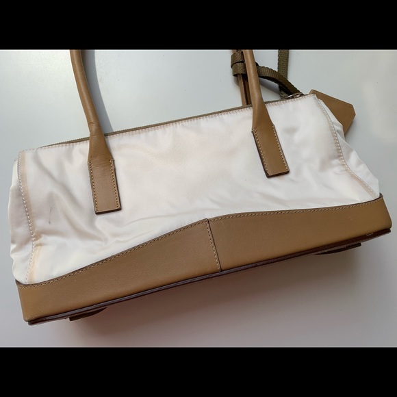 PRADA nylon leather white shoulder bag - Picture 5 of 9